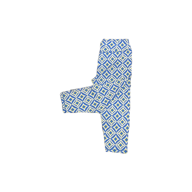 001- LuLu B Periwinkle and White Squares Stretch Pants